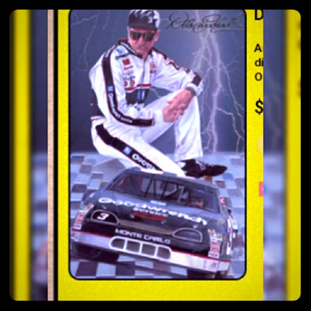 DALE EARNHARDT SR CHROMIUM FRAMED PRINT